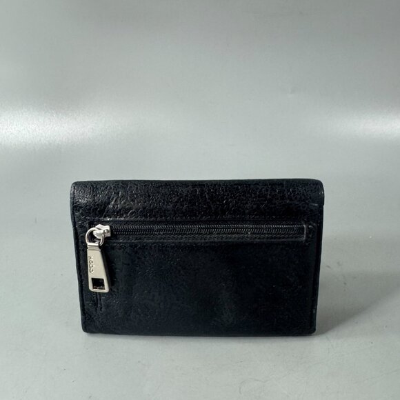 Hobo International Black Leather Tri-fold Wallet - Picture 1 of 13